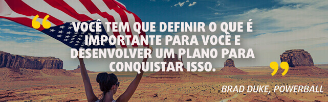 Frases de vencedor na loteria PowerBall - Brad Duke