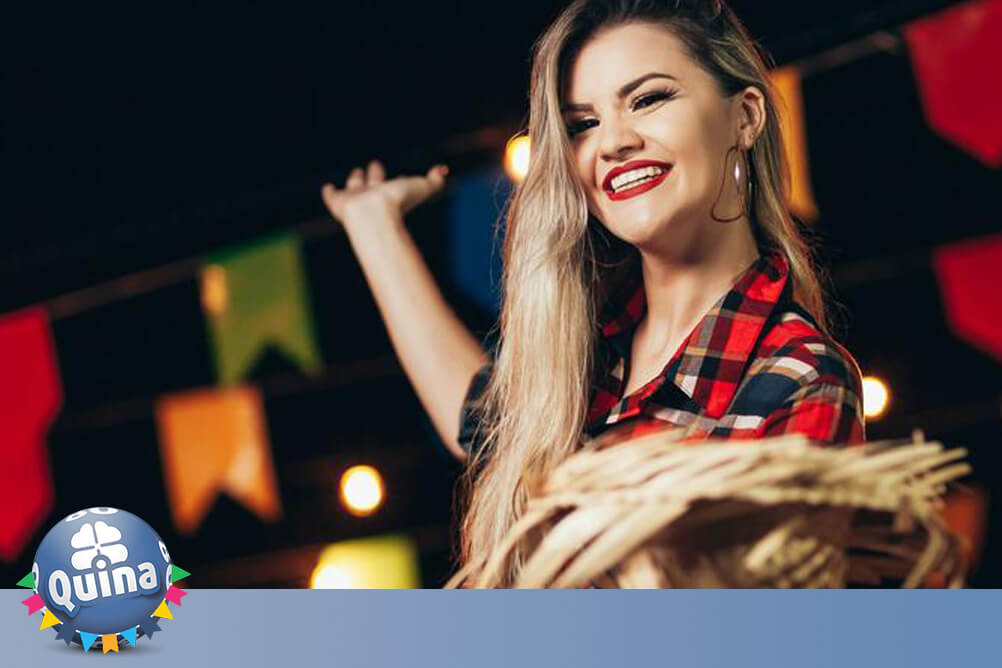 Mulher bonita dança a quadrilha ao ver o resultado da Quina de São João e descobrir que ganhou