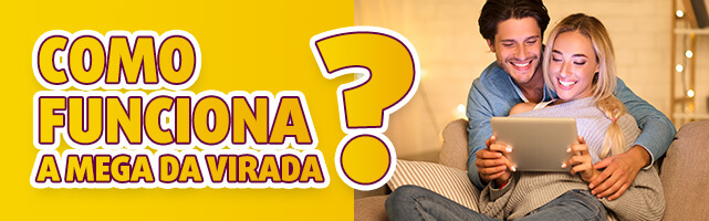 Casal aprendendo a jogar na Mega da Virada online
