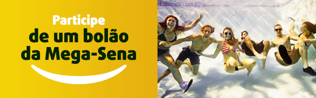 Banner com dica para ganhar na Mega Sena 3: participe em um bolão