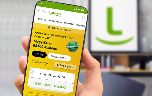 Lottoland aplicativo: preencha seu bilhete.