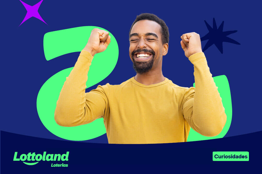 Homem celebrando com os punhos cerrados para cima. Lottoland Loterias revela se homens ou mulheres ganham com mais frequência na loteria.