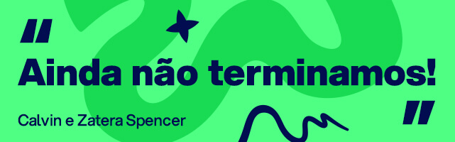 Calvin e Zatera Spencer: phrase Banner com citação de Calvin e Zatera Spencer, casal estado-unidense que ganhou na loteria três vezes.